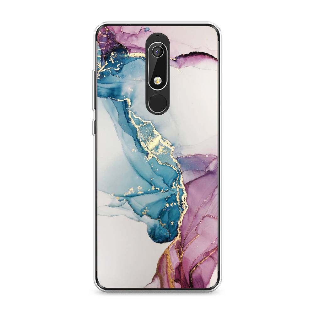 

Чехол на Nokia 5.1 "Розовые разводы рисунок", 121750-3