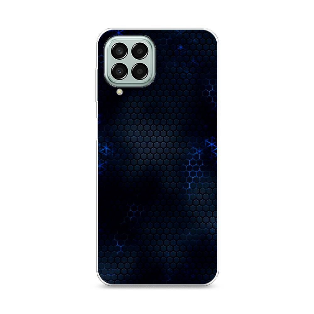 фото Силиконовый чехол "фон соты синие" на samsung galaxy m33 awog