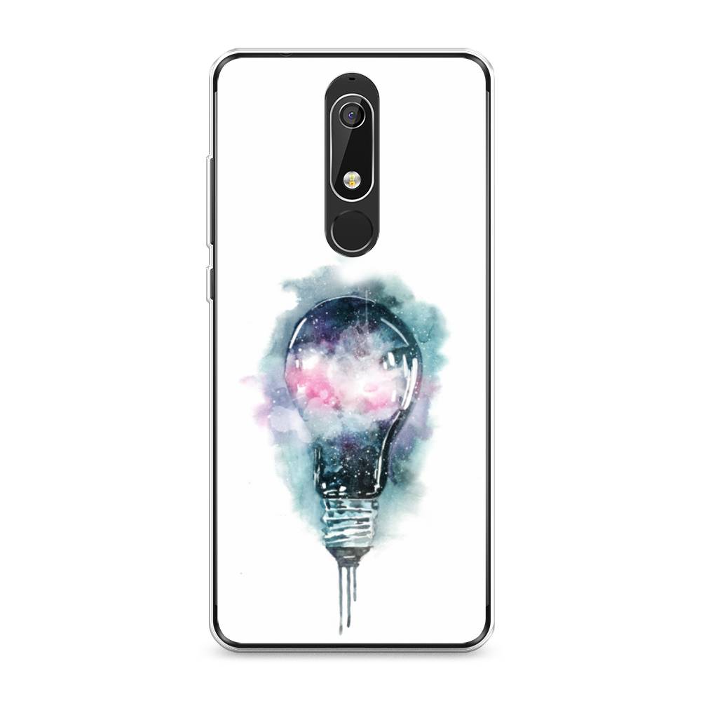 

Чехол на Nokia 5.1 "Волшебная лампа", Белый;серый, 121750-4