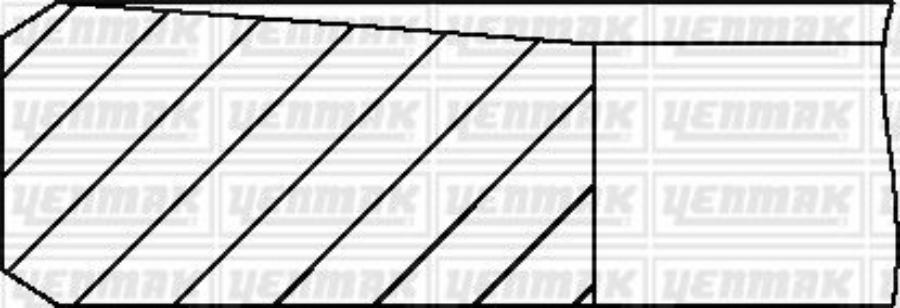 Кольца поршневые 1 цилиндр, NISSAN, =89, 2x2x3, STD 100057095171