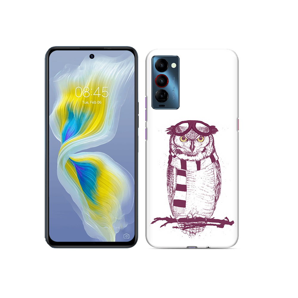 

Чехол MyPads Tocco для Tecno Camon 18 сова-летчик, Прозрачный, Tocco