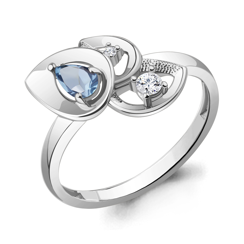 

Кольцо из серебра р. 18,5 AQUAMARINE 6975305А_925_р, 6975305А_925_р
