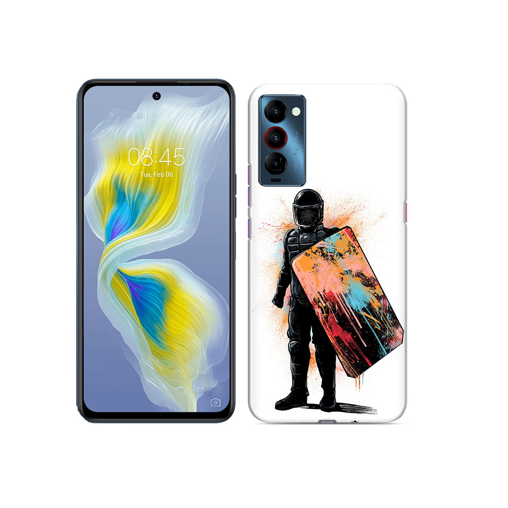 

Чехол MyPads Tocco для Tecno Camon 18 солдат с красочным щитом, Прозрачный, Tocco
