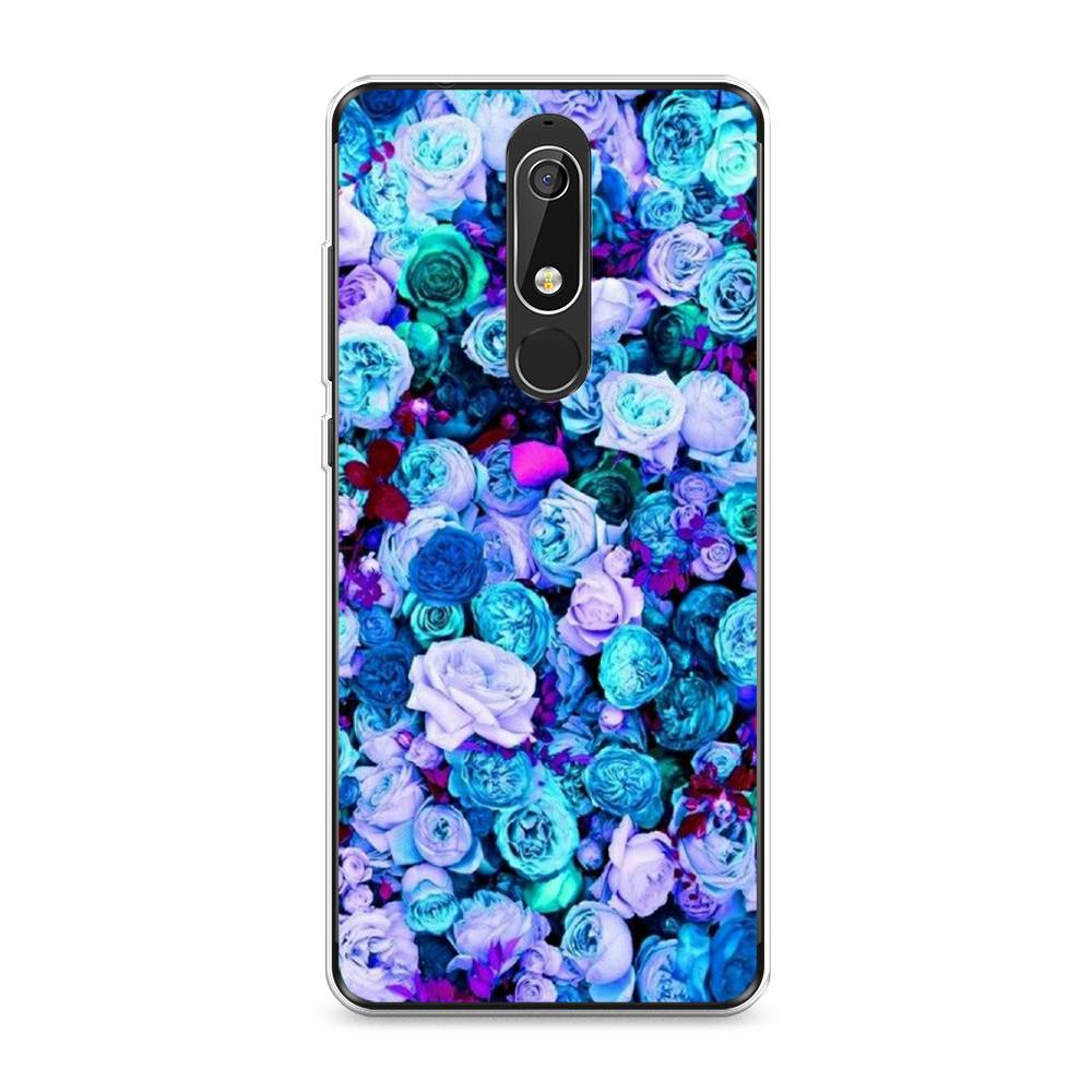 

Чехол на Nokia 5.1 "Цветочный ковер", Фиолетовый, 121750-2
