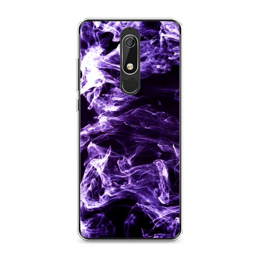 

Чехол на Nokia 5.1 "Фиолетовый дым", Фиолетовый;белый;черный, 121750-3