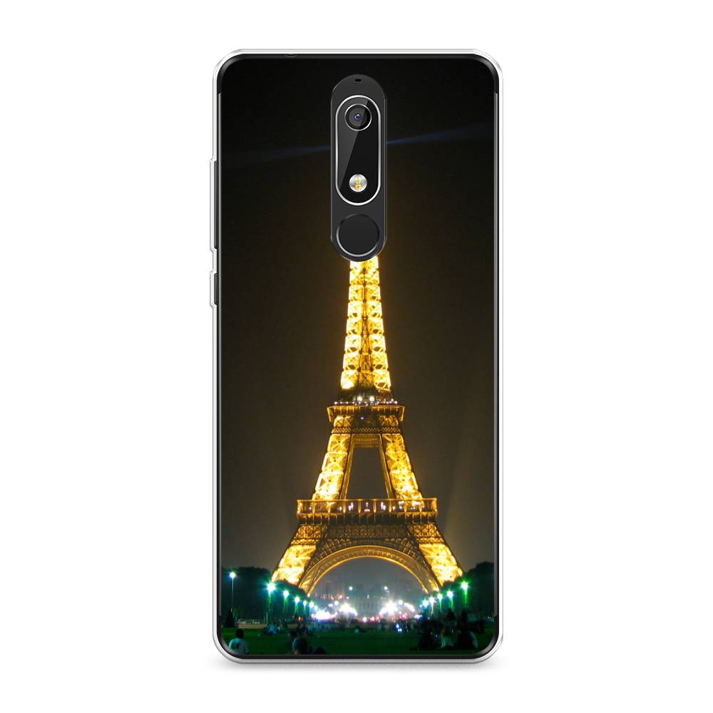 

Чехол на Nokia 5.1 "Париж 2", Желтый;серый, 121750-2