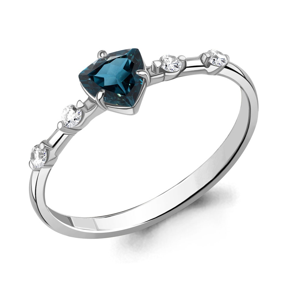 

Кольцо из серебра р. 17 AQUAMARINE 6779008А_925_р, 6779008А_925_р