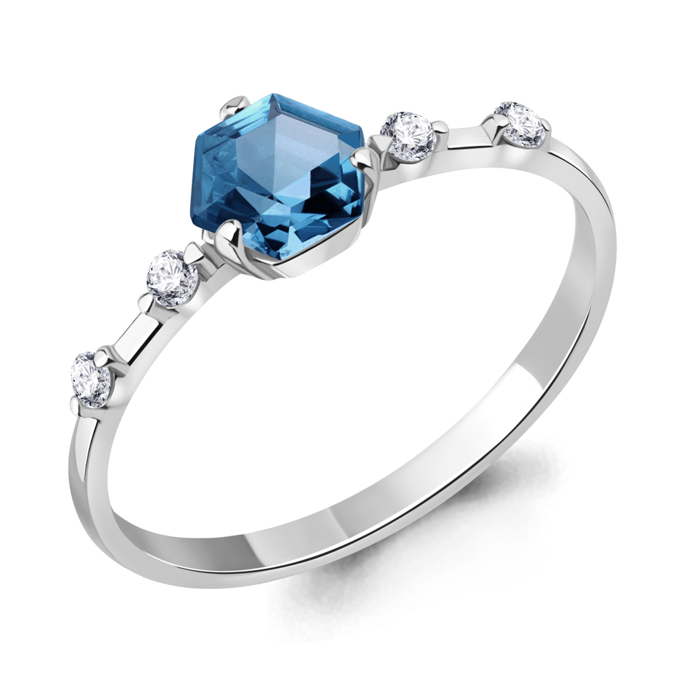 

Кольцо из серебра р. , AQUAMARINE 6779193А_925_р, 6779193А_925_р
