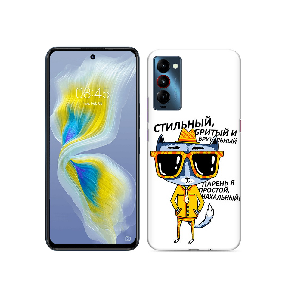 

Чехол MyPads Tocco для Tecno Camon 18 стильный кот, Прозрачный, Tocco