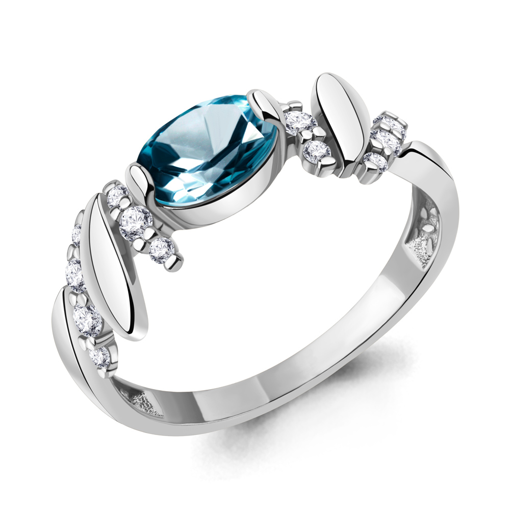

Кольцо из серебра р. 17 AQUAMARINE 6978108А_925_р, 6978108А_925_р