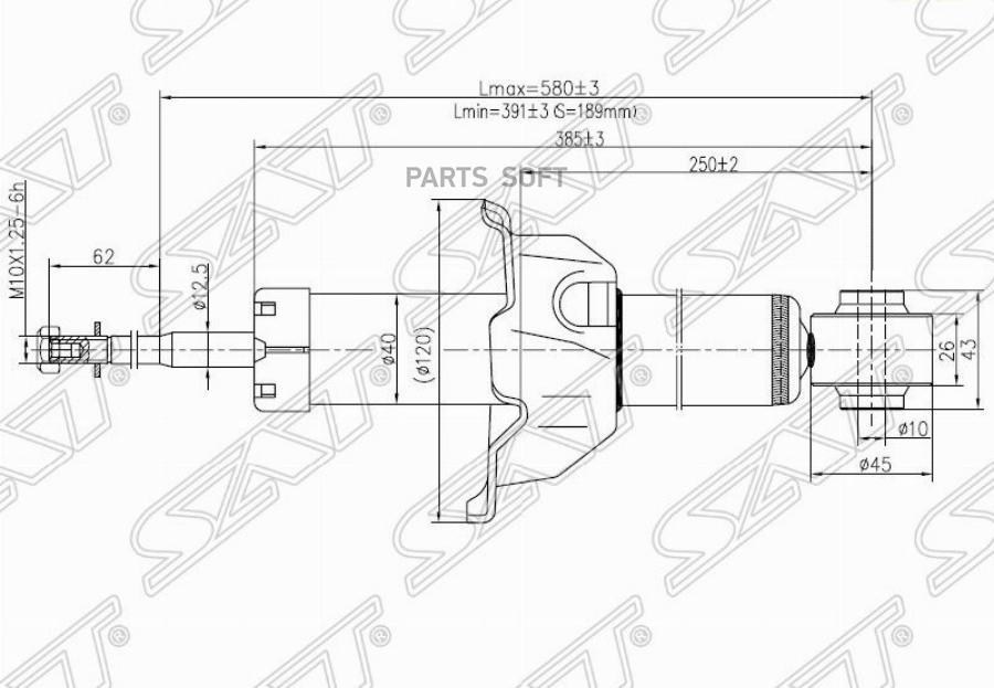 

Стойка Задняя Honda Crv 95-01 Lh=Rh Sat арт. ST-52611-S10-A01