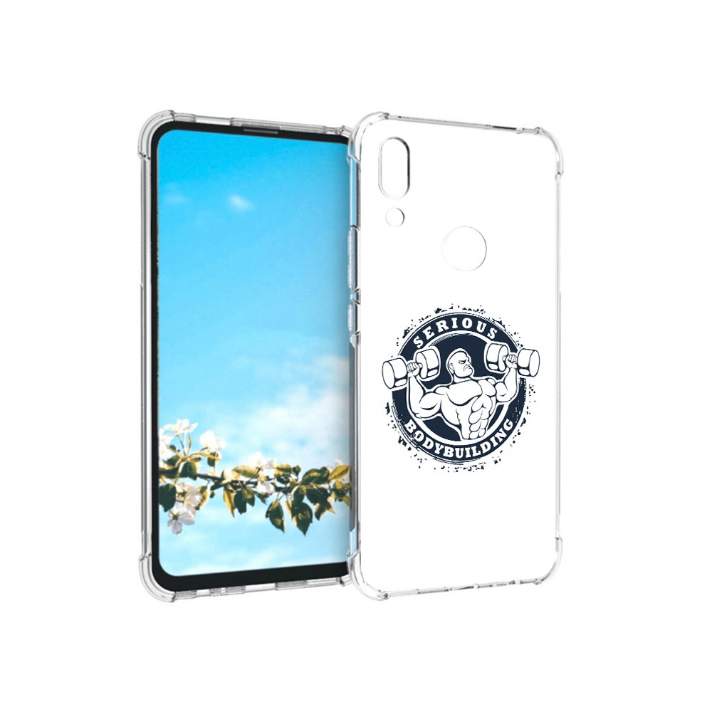 

Чехол MyPads Tocco для Huawei P Smart Z бодибилдинг воля к победе, Прозрачный, Tocco
