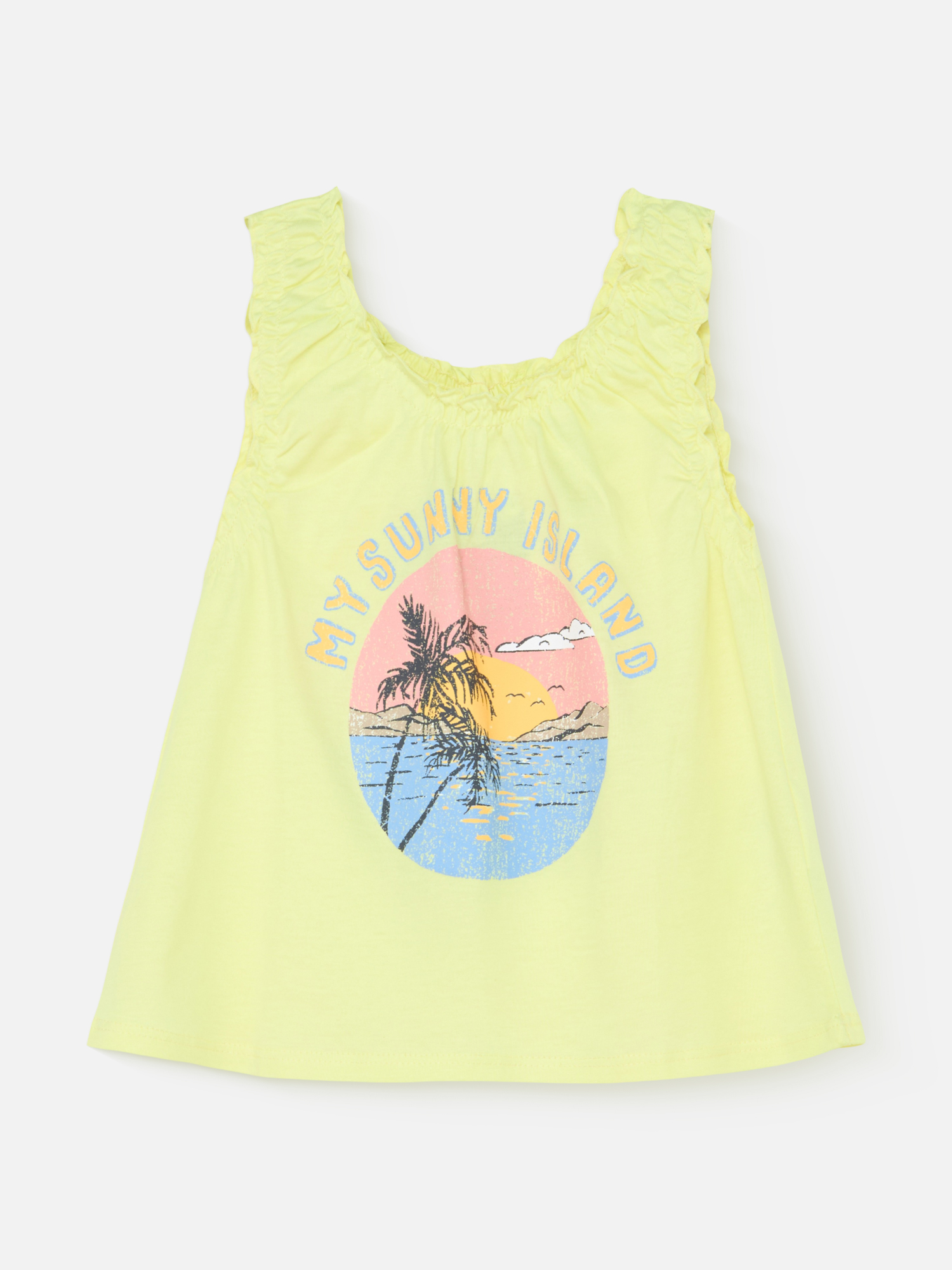 

Майка H&M для девочек, жёлтая, размер 92, 0932446003, Желтый, Printed Sleeveless Top