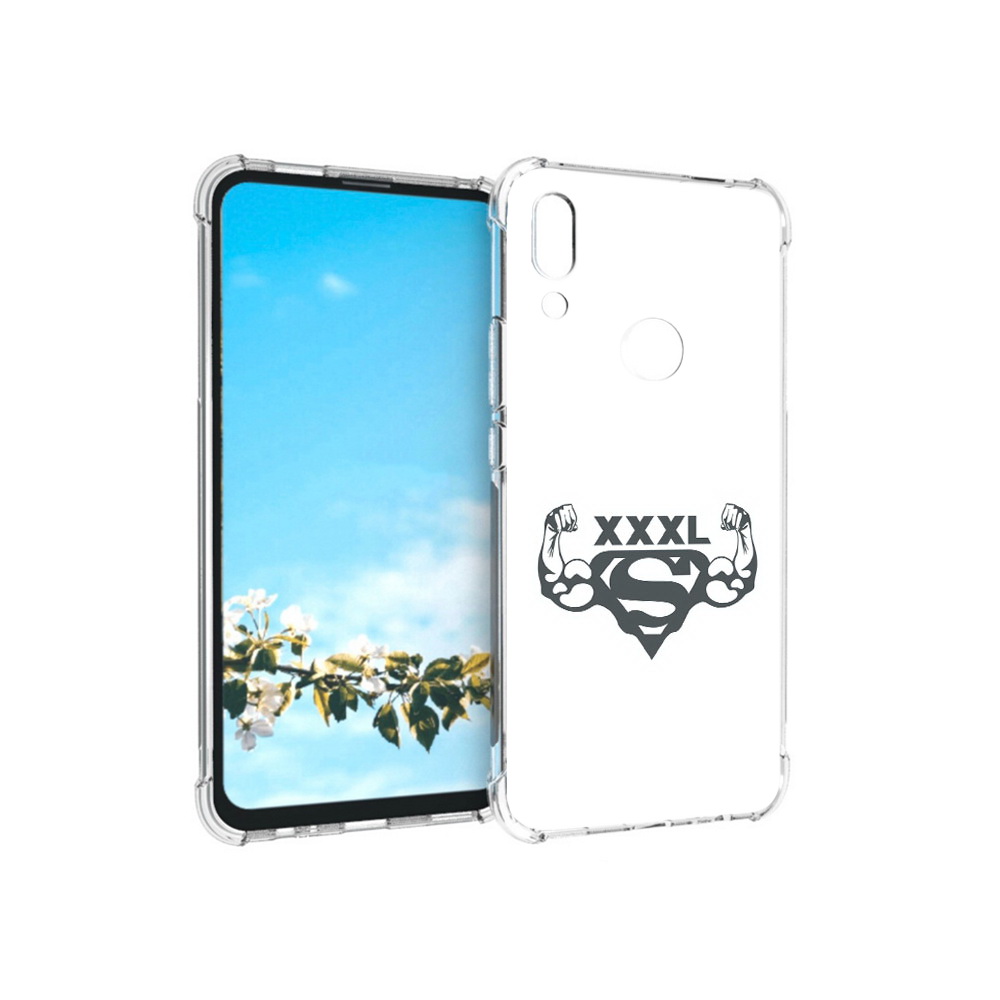 

Чехол MyPads Tocco для Huawei P Smart Z бодибилдинг супермен, Прозрачный, Tocco