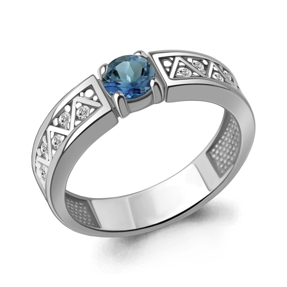 

Кольцо из серебра р. 19 AQUAMARINE 6979908А_925_р, 6979908А_925_р