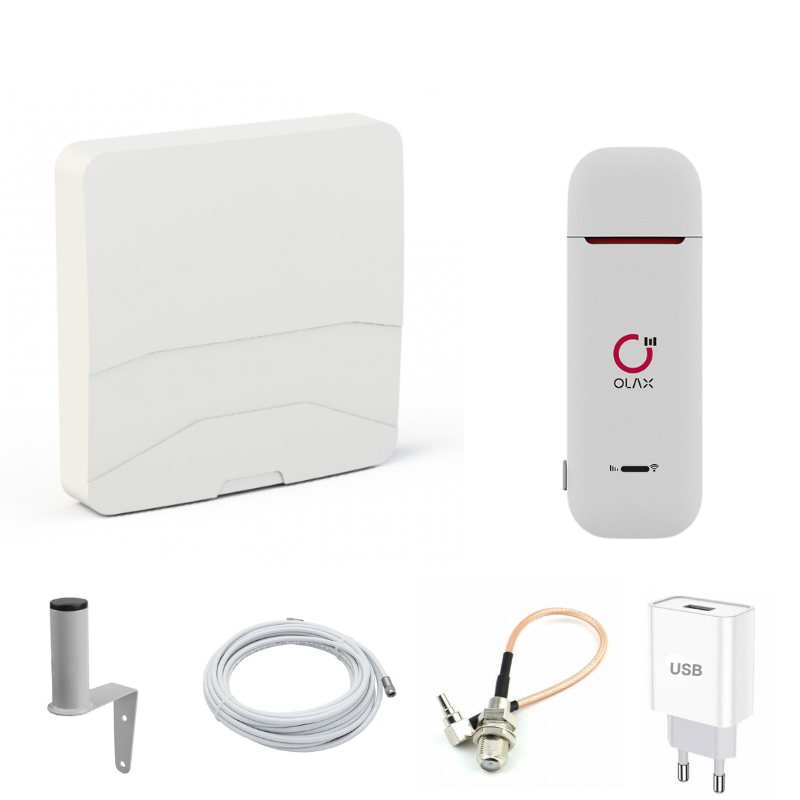 

Мобильный интернет на дачу 3G/4G/WI-FI – Комплект Olax Basic (Модем+Антенна 11ДБ)