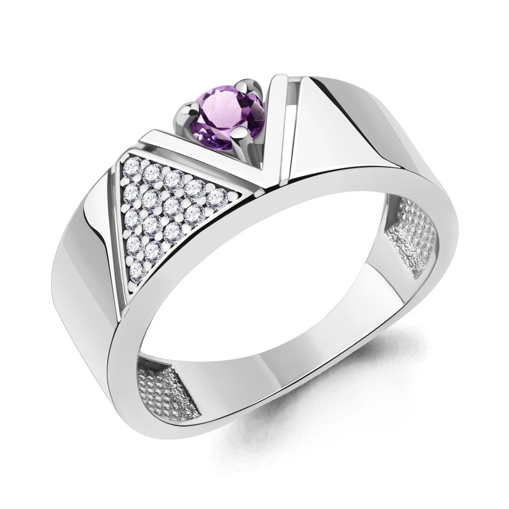 

Кольцо из серебра р. 18,5 AQUAMARINE 6980104А_925_р, 6980104А_925_р