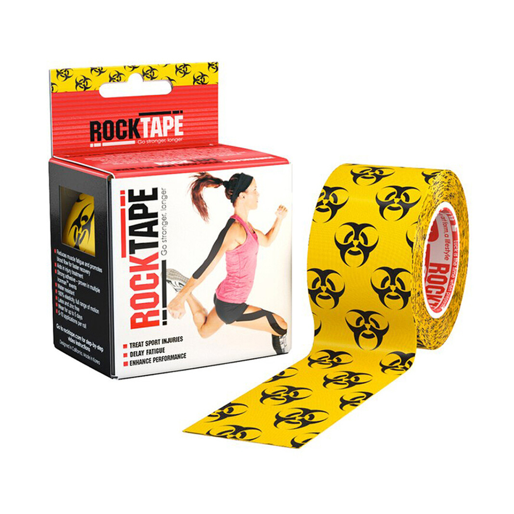 фото Кинезиотейп rocktape classic, 5 см х 5 м, biohazard rock tape