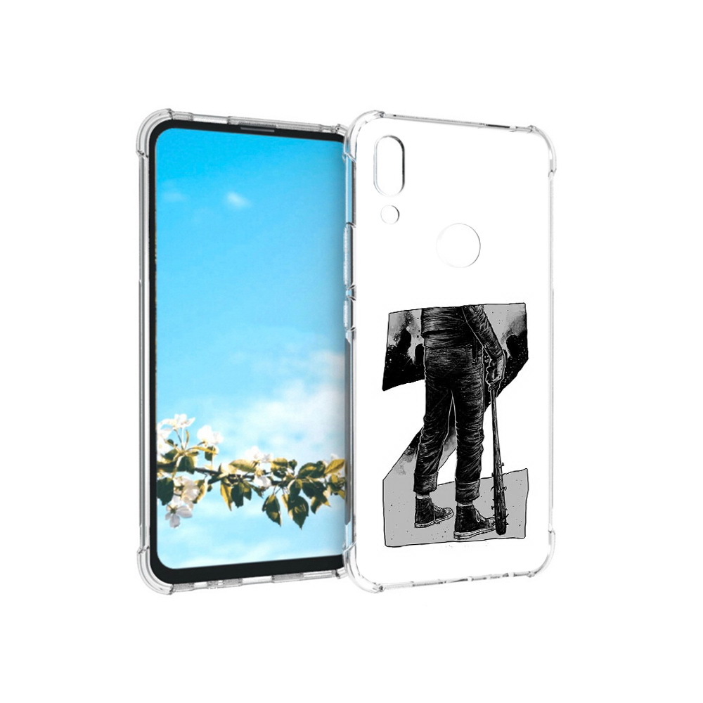 

Чехол MyPads Tocco для Huawei P Smart Z воин черно белый, Tocco
