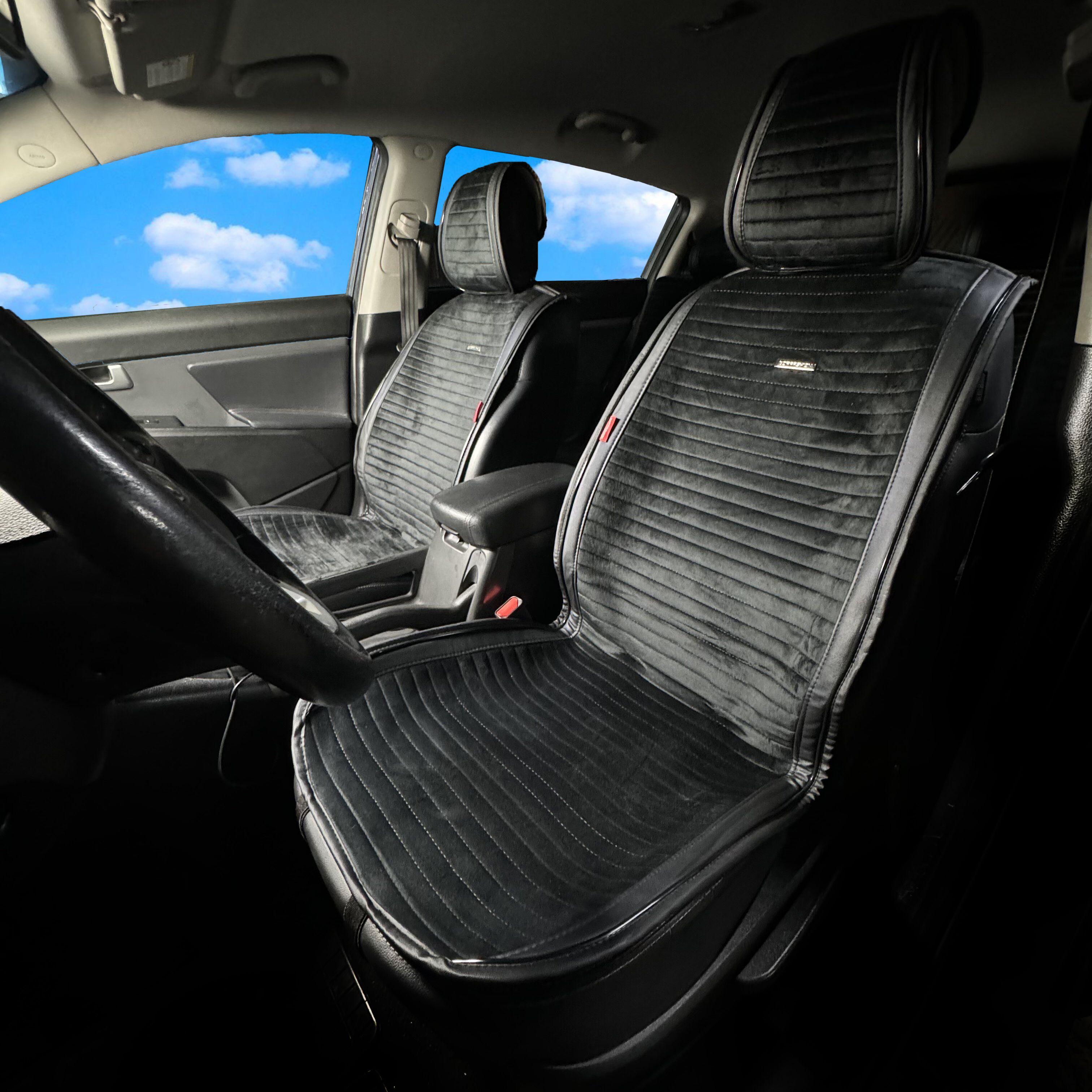 

Накидки Автопилот для Рено Кэнгу (2003 - 2009) фургон / Renault Kangoo на передние сиденья, Черный