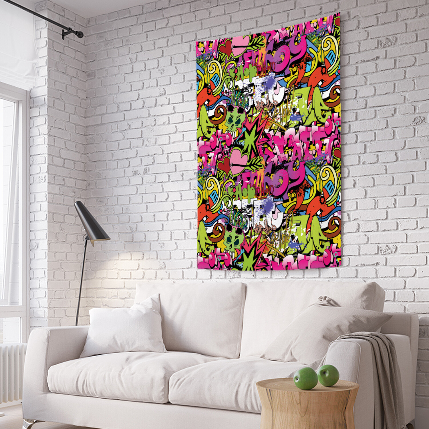 

Вертикальное фотопанно на стену JoyArty Граффити на стене 150x200 см, Граффити на стене