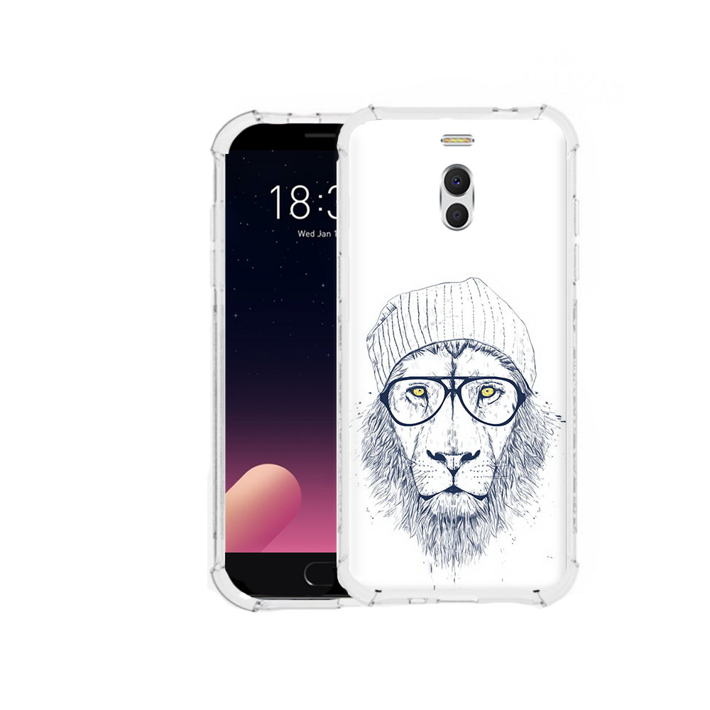 

Чехол MyPads Tocco для Meizu M6 Note хиппи лев, Прозрачный, Tocco