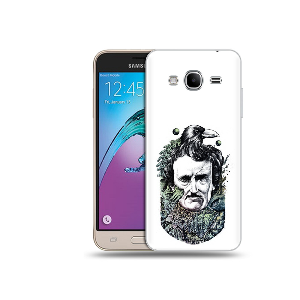 

Чехол MyPads Tocco для Samsung Galaxy J3 (2016) Эдгар Аллан с вороном (PT29089.580.203), Прозрачный, Tocco