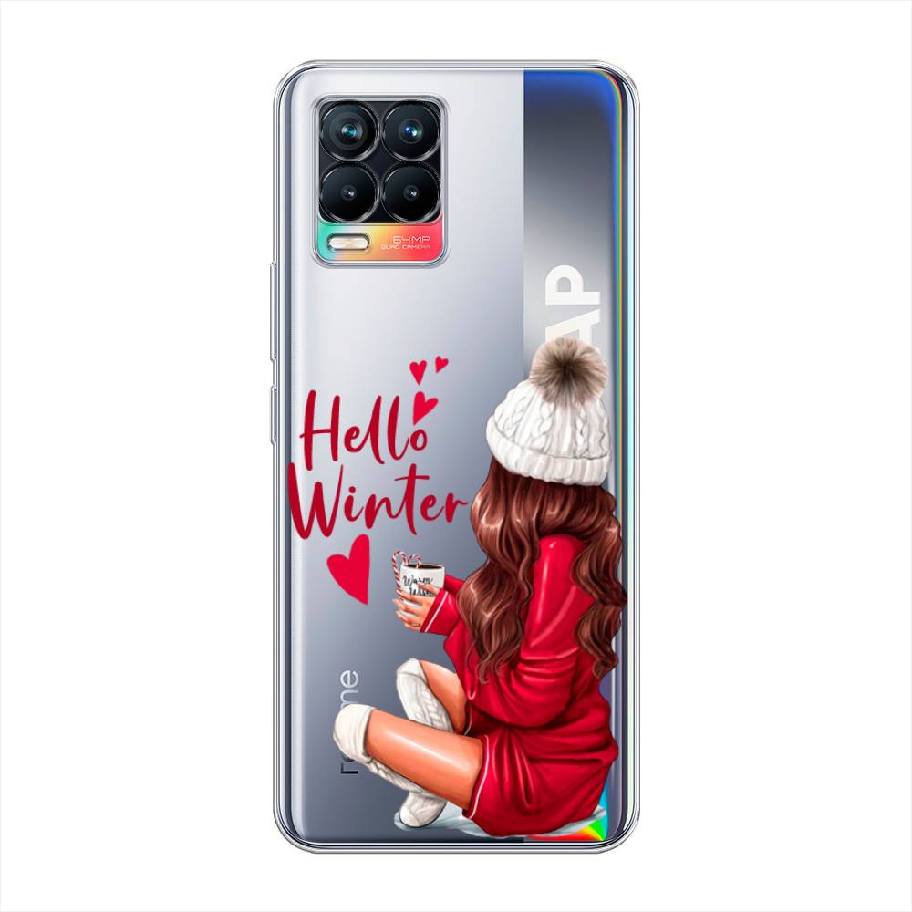 

Чехол для Realme 8/8 Pro "Hello winter", Красный;белый;коричневый, 255450-5