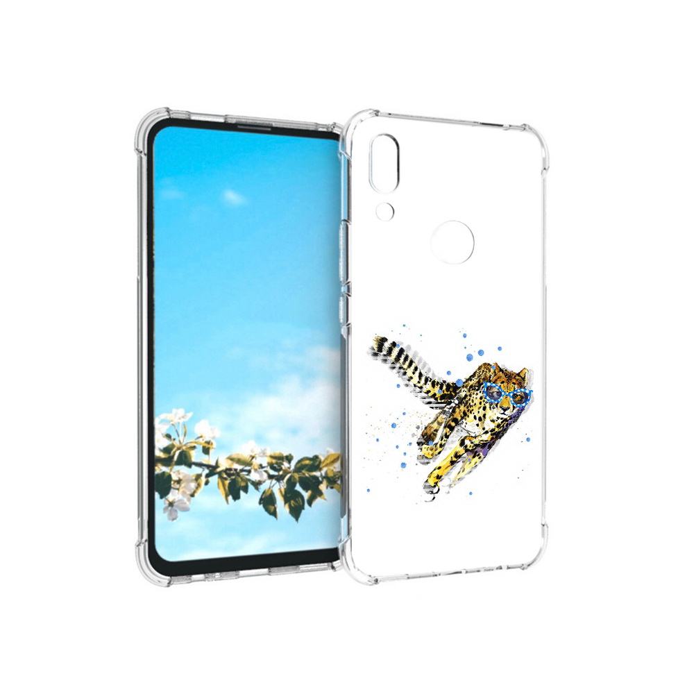 

Чехол MyPads Tocco для Huawei P Smart Z гепард в очках, Прозрачный, Tocco