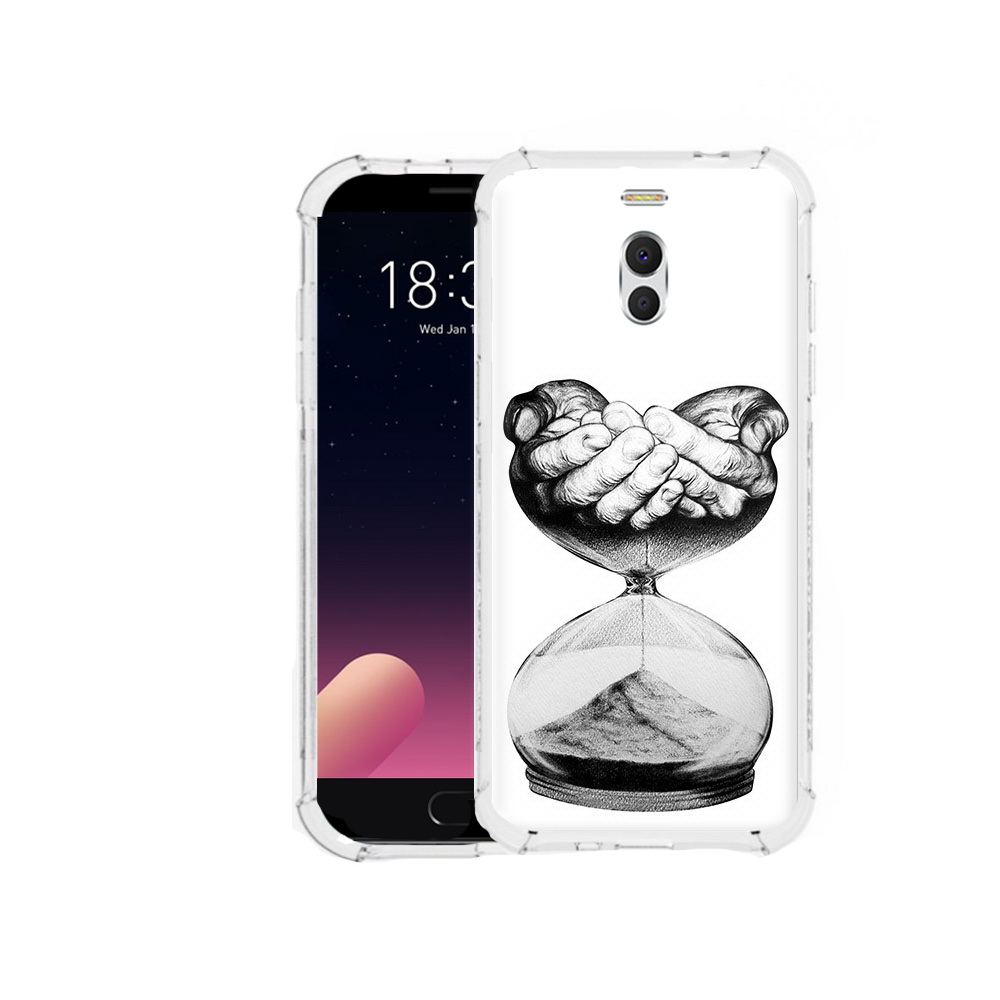 

Чехол MyPads Tocco для Meizu M6 Note часы жизни черно белый, Прозрачный, Tocco