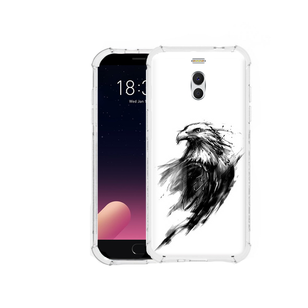 

Чехол MyPads Tocco для Meizu M6 Note чб птица, Прозрачный, Tocco