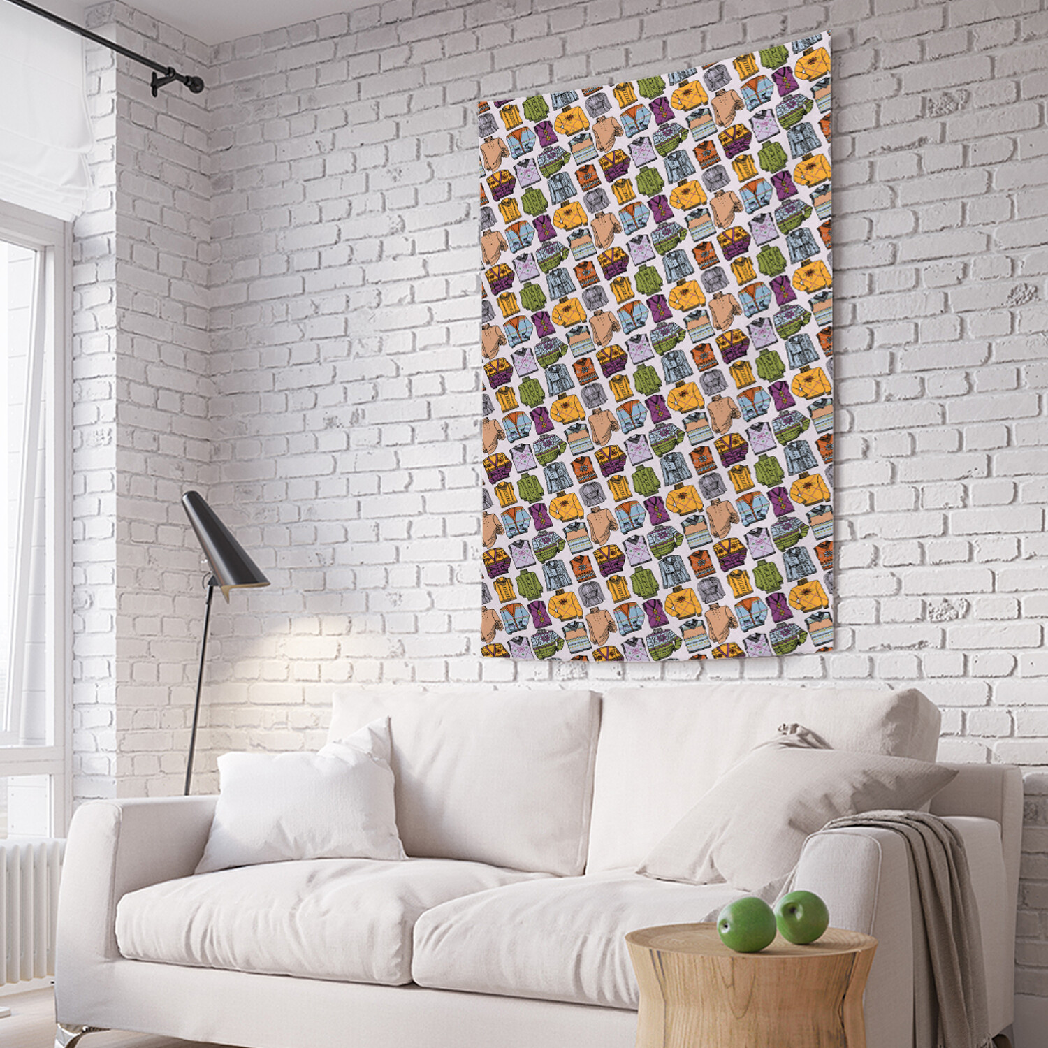 

Вертикальное фотопанно на стену JoyArty Теплая одежда 150x200 см, Теплая одежда