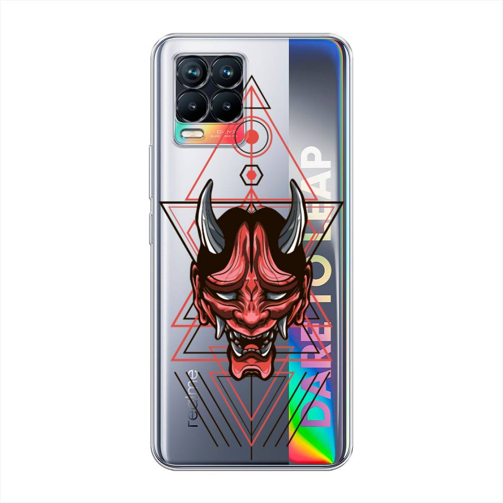 

Чехол для Realme 8/8 Pro "Hanya Oni mask", Серый;красный;черный, 255450-4