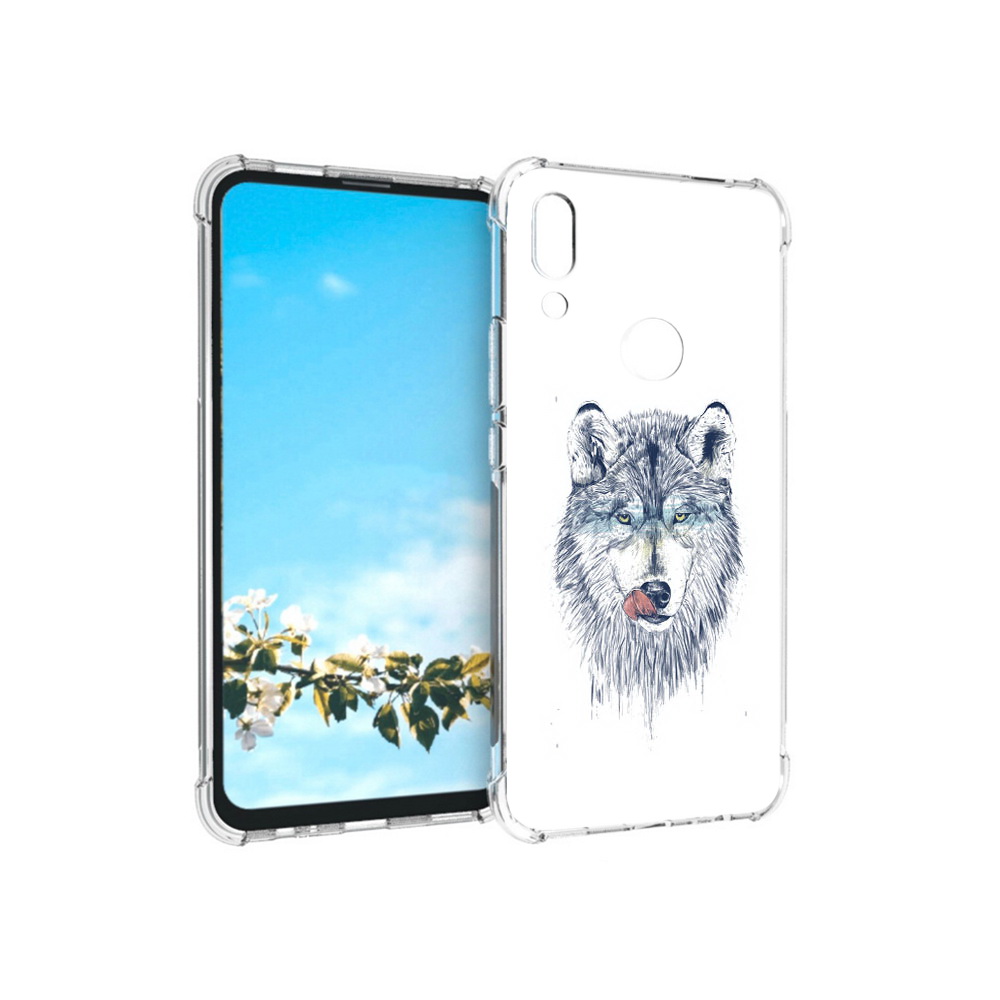 Чехол MyPads Tocco для Huawei P Smart Z голодгый волк