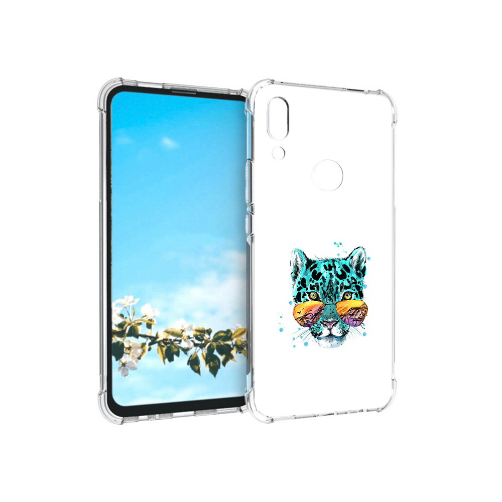 

Чехол MyPads Tocco для Huawei P Smart Z голубой лео, Прозрачный, Tocco