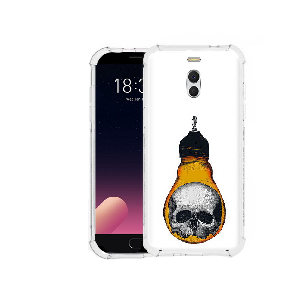 

Чехол MyPads Tocco для Meizu M6 Note череп в лампочке, Прозрачный, Tocco