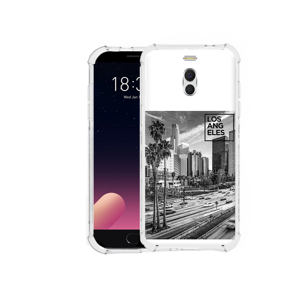 

Чехол MyPads Tocco для Meizu M6 Note черно белый лос анджелес, Прозрачный, Tocco