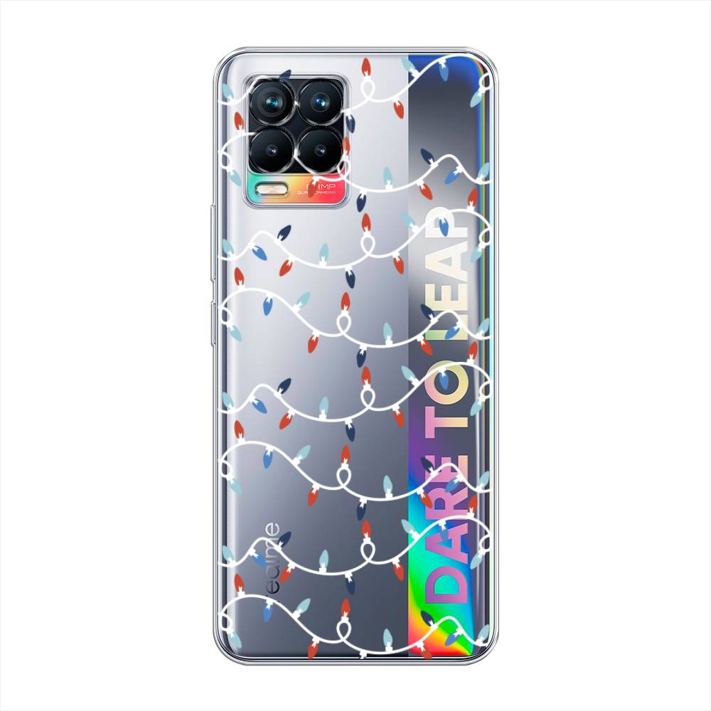 

Чехол для Realme 8/8 Pro "Разноцветная гирлянда", Белый;красный;синий, 255450-5