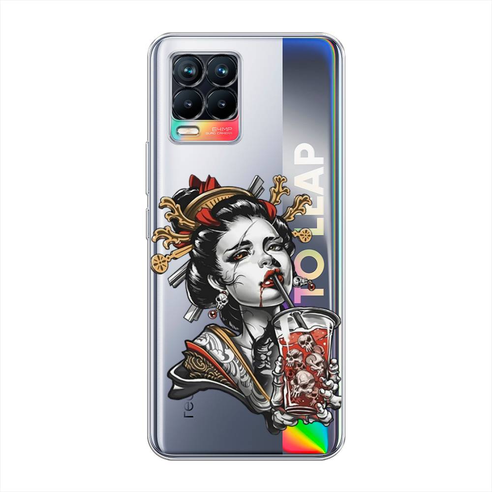 

Чехол для Realme 8/8 Pro "Опасная гейша", Красный;черный;серый, 255450-4