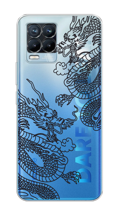 

Чехол на Realme 8/8 Pro "Два китайских дракона", Серый;черный, 255450-1