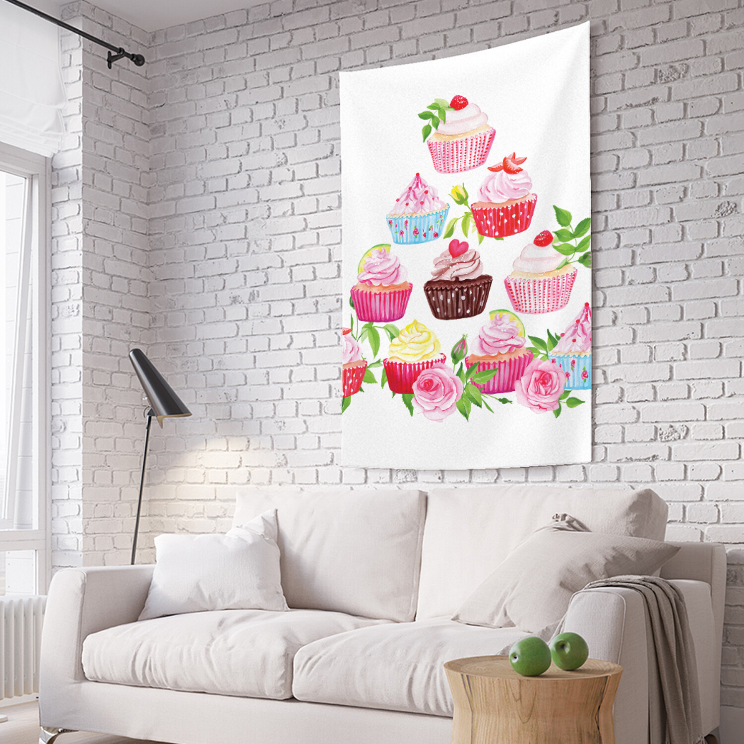 

Вертикальное фотопанно на стену JoyArty Пирожные и цветы 150x200 см, Пирожные и цветы