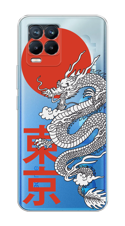 

Чехол на Realme 8/8 Pro "Китайский дракон", Черный;красный;белый, 255450-1