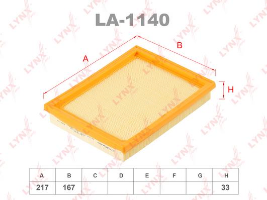 

Фильтр Воздушный Mini Mini 1.4-1.6 01-06 LYNXauto la-1140
