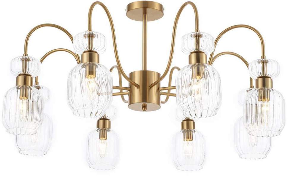 

Люстра потолочная Escada на штанге Gloss 1141/8PL E14x60W Antigue copper/Clear