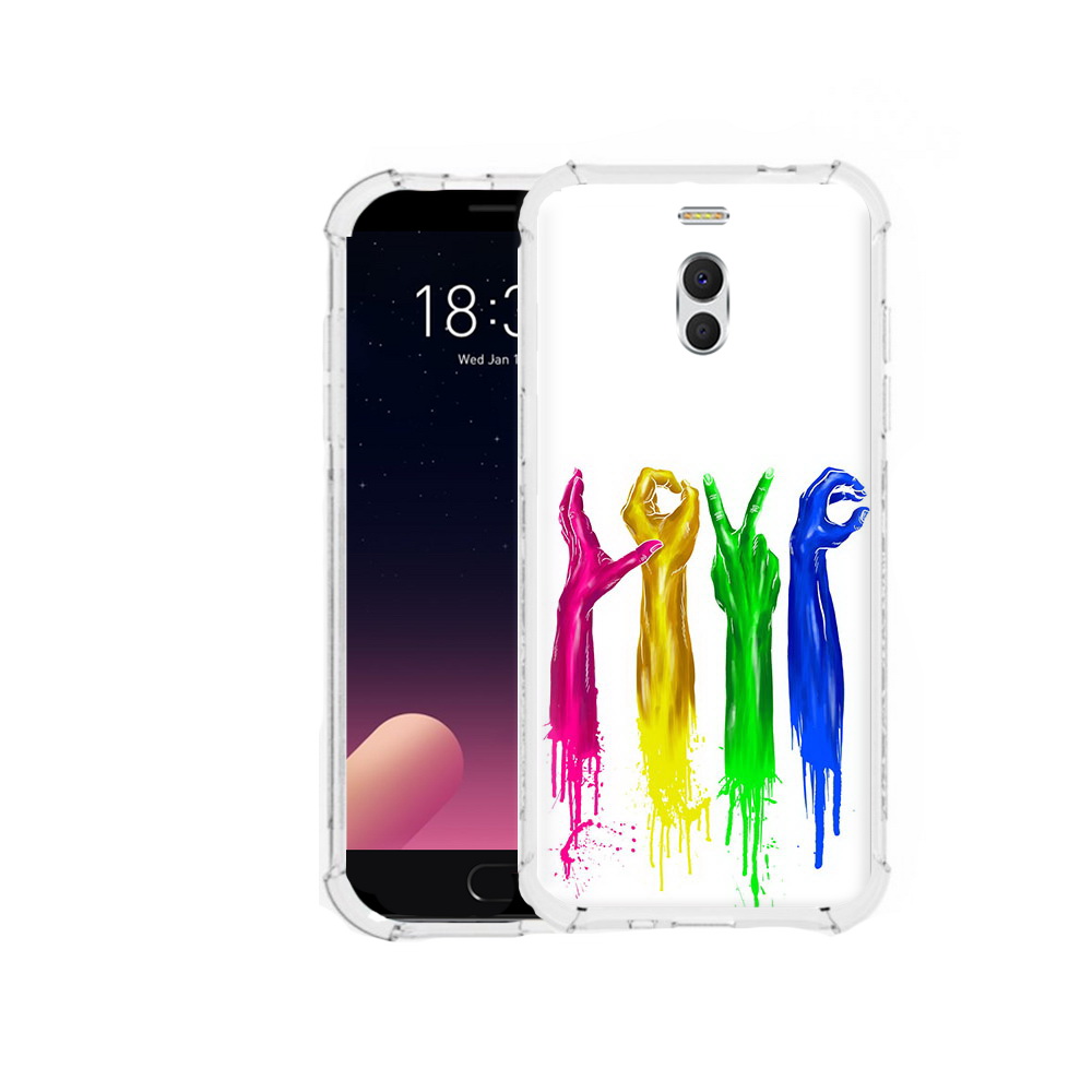 

Чехол MyPads Tocco для Meizu M6 Note яркие руки love, Прозрачный, Tocco