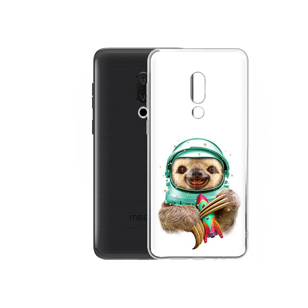 

Чехол MyPads Tocco для Meizu M15 Plus Ленивец астронавт, Прозрачный, Tocco