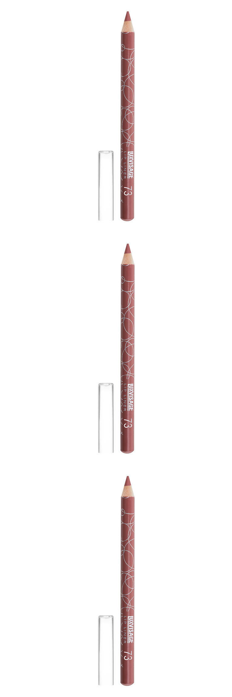 карандаш для губ luxvisage тон 75 розово бежевый нюд Карандаш для губ Luxvisage, тон 73, дымчатый беж, 3 шт