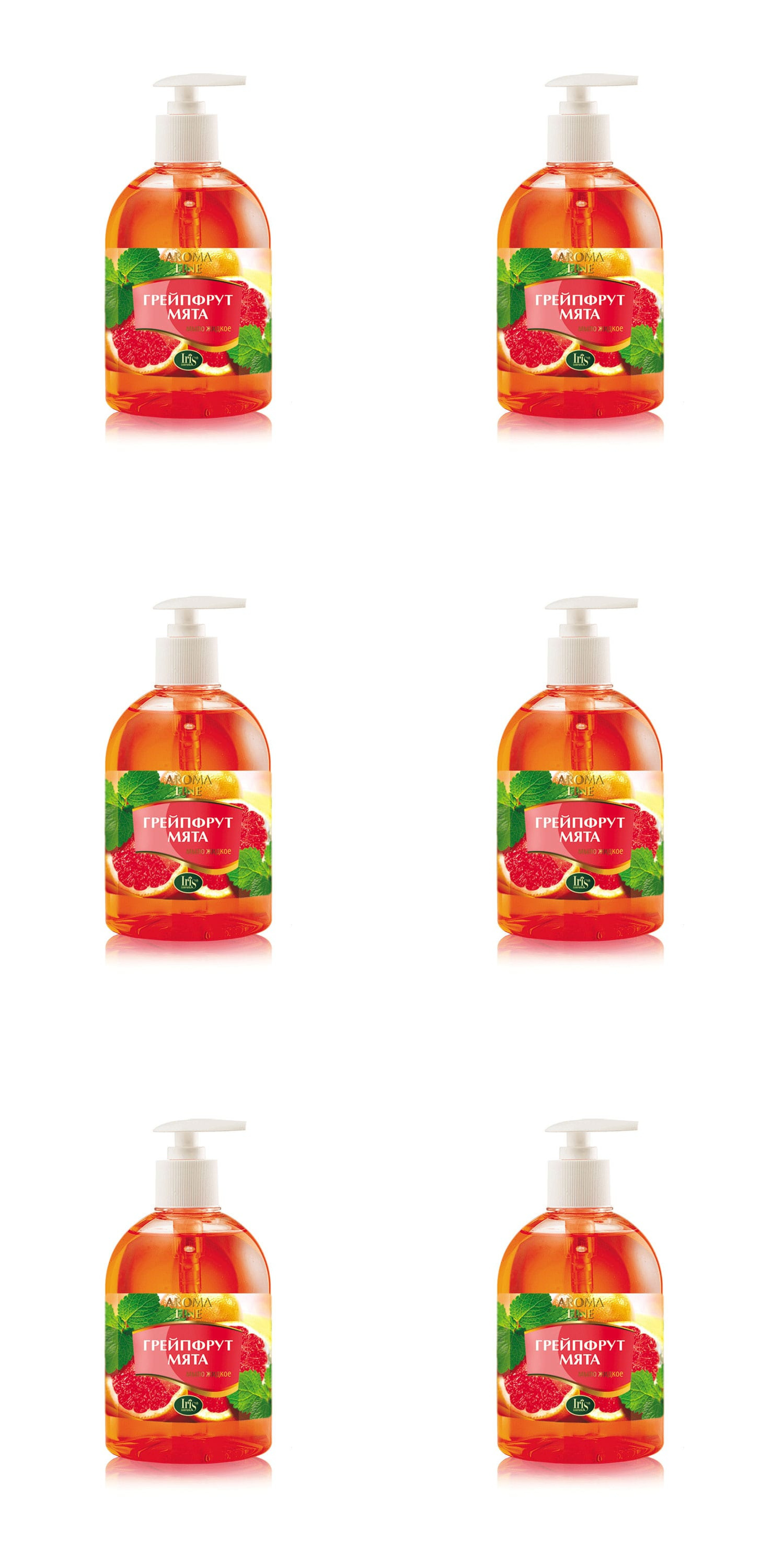 

Жидкое мыло Iris Aroma Line ГРЕЙПФРУТ И МЯТА, 500 мл, 6 шт