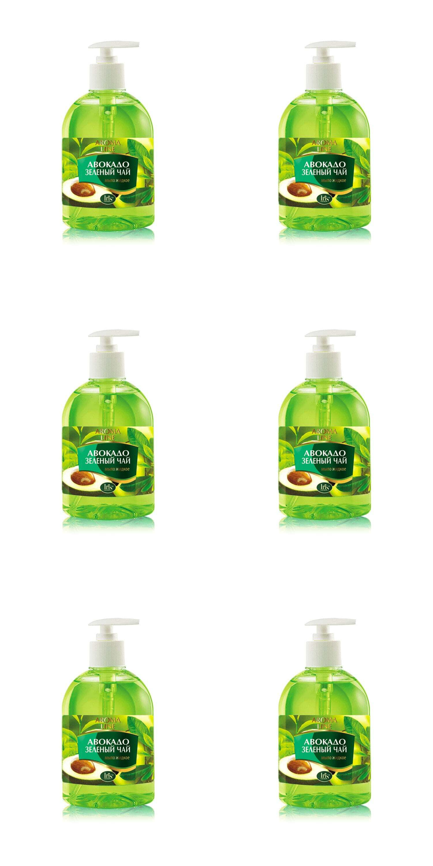 

Жидкое мыло Iris Aroma Line АВОКАДО и ЗЕЛЕНЫЙ ЧАЙ, 500 мл, 6 шт