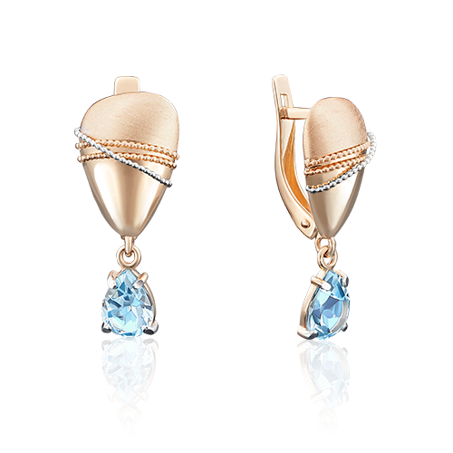 

Серьги из комбинированного золота с топазом PLATINA jewelry 02-3999-00-201-1111-46, 02-3999-00-201-1111-46